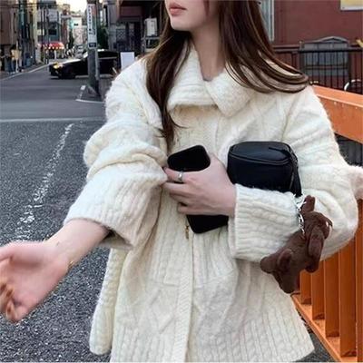 im向重绞花牛角翻领慵懒