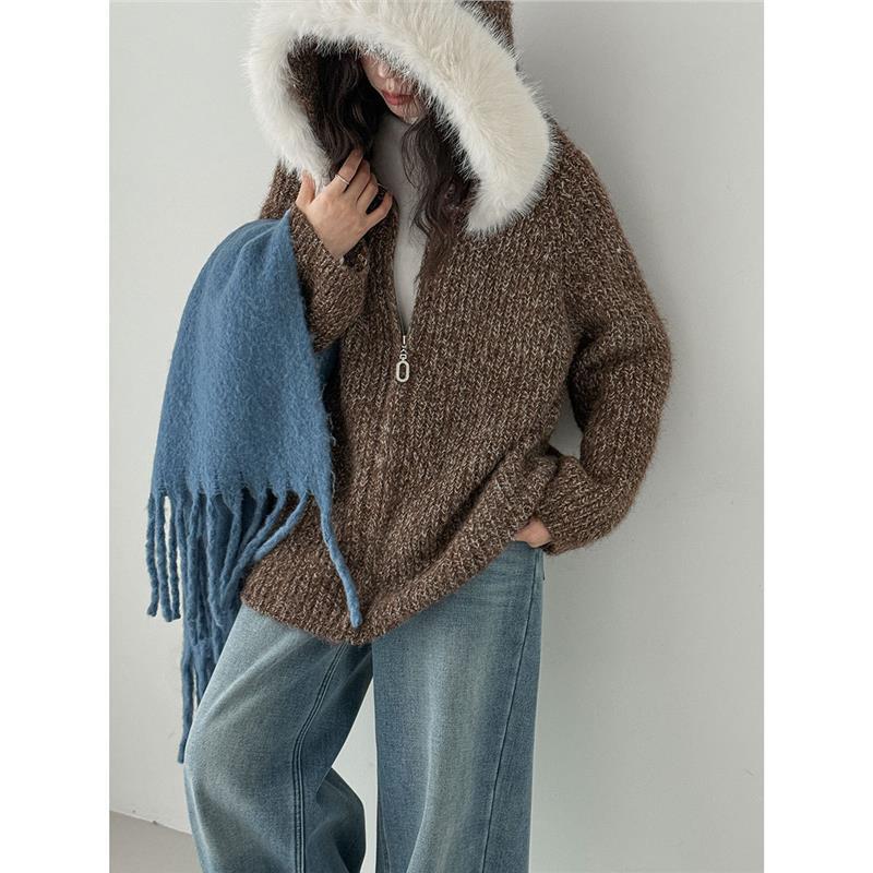 严选羊毛慵懒风可拆卸领