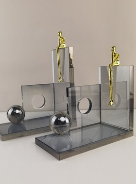 轻奢现代创意水晶装饰艺术摆件样板房别墅抽象高档软装家居工艺品