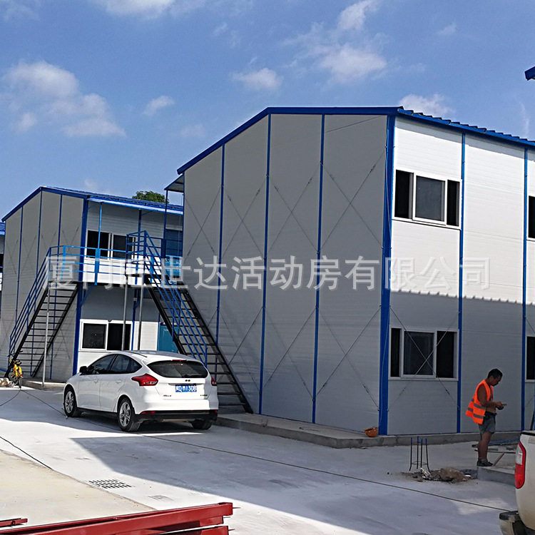 出口简易房 屋办公室工地项目部临时房屋简易房 彩钢板活动房