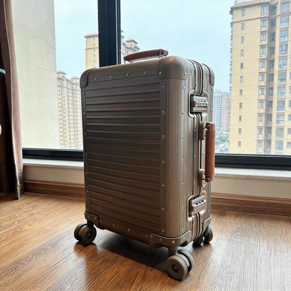 出口铝镁铝合金行李箱全铝登机箱拉杆箱20寸旅行箱24密码箱手提箱
