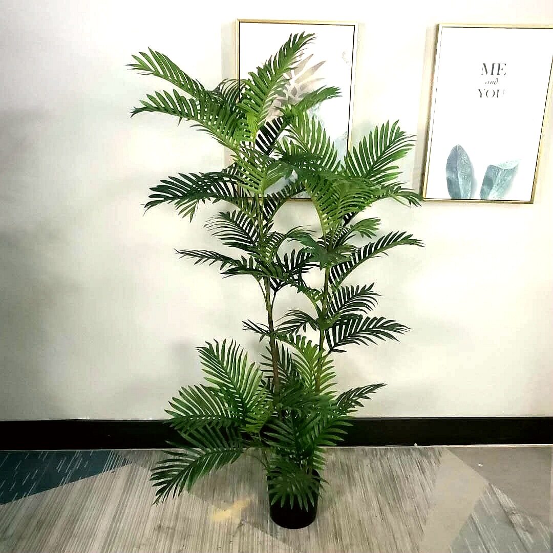 落地装饰摆放仿真植物 人造葵树 散尾葵盆栽景观 塑料绿植凤尾葵