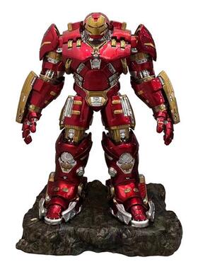 发光钢铁侠比全身模型反浩克玻璃钢雕塑客厅装饰大型落地摆件