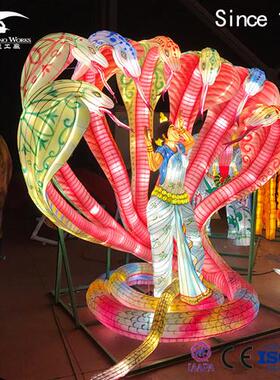 夜游彩灯花灯现代灯光秀与传统彩灯相结合年专注灯会制作工厂