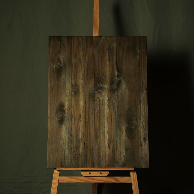 拍摄木板做旧摄影老门板美食拍照背景板白色掉漆斑驳复古暗调古风