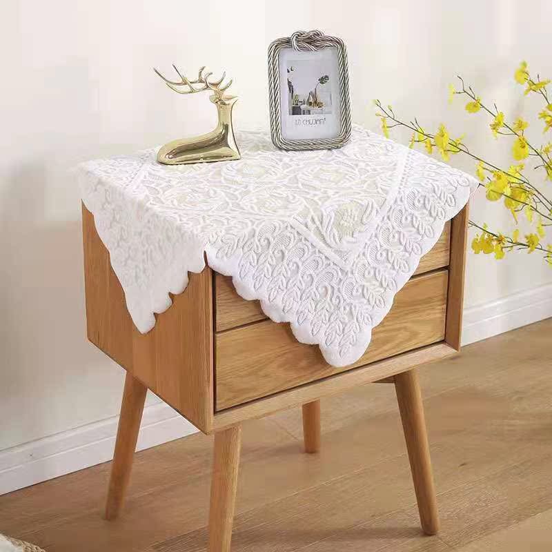床头柜子盖布加厚蕾丝餐