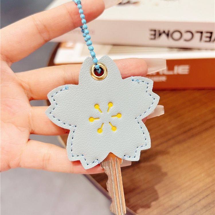 钥匙套头红枫相思家用防盗门钥匙套门禁电梯卡套水滴形长方形感应