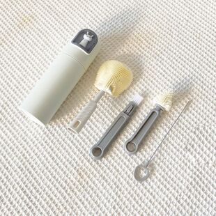 洗奶瓶清洗刷清洁剂套装便携奶瓶刷套装硅胶奶瓶清洗刷收纳盒旅行