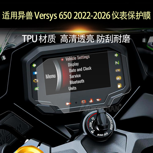适用川崎Versys 650 2022-2026改装仪表保护显示屏防刮高清仪表膜