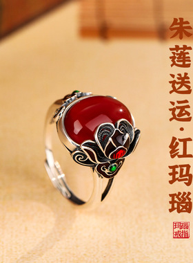 TANGFLOW红莲花民族风小众做旧女