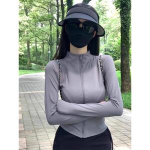 防晒衣立领拉链瑜伽服外套女普拉提健身服速干衣跑步正肩运动上衣