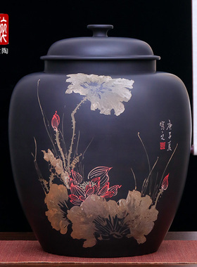 30升抽水缸 建水紫陶手工 茶道抽水缸/赖恒东老师大水缸 S60 S62