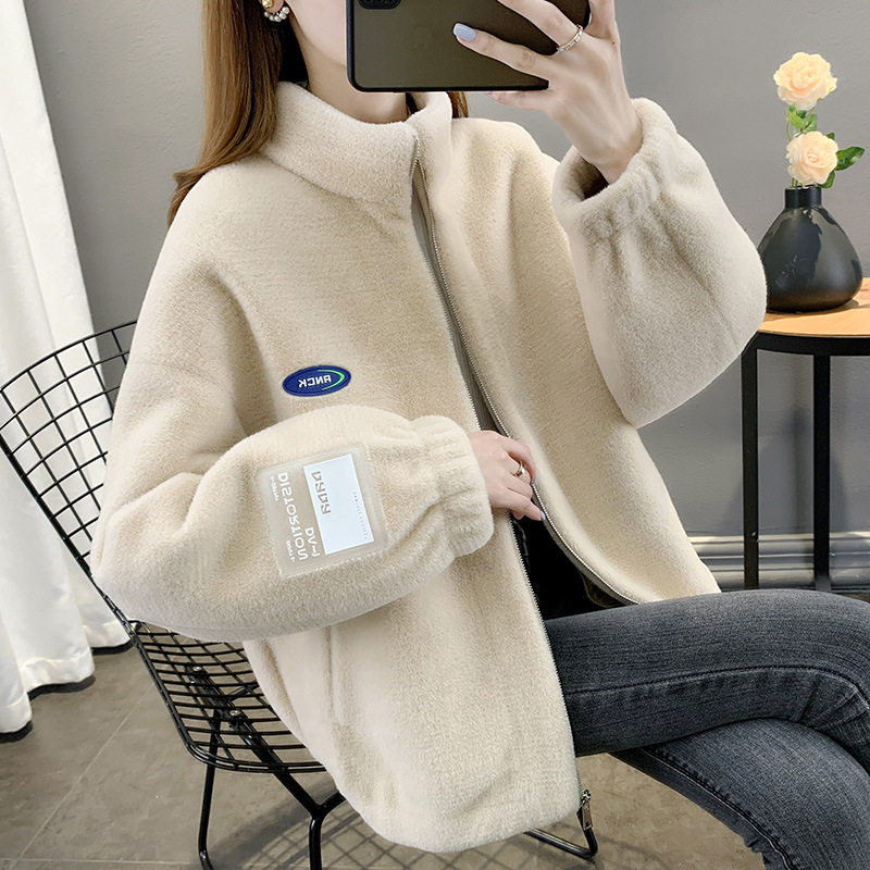 2024新款秋冬季宽松立领拉链仿濑兔毛加绒加厚毛毛皮草外套女卫衣,童装/婴儿装/亲子装,皮草/仿皮草,淘宝优惠券,粉丝福利购,淘宝优惠卷