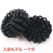 儿童假发丸子头女童跳舞芭蕾缠绕式 盘发假发圈小花苞头钢丝球发圈