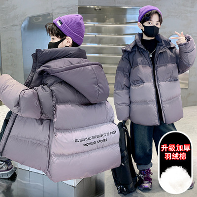 男童冬装棉衣外套儿童装2025新款羽绒棉服洋气外套冬款加厚大童潮