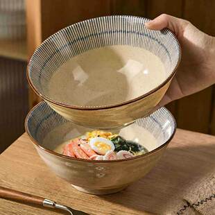 日式陶瓷面碗拉面碗复古家用2025新款汤面碗泡面碗吃面条碗大碗