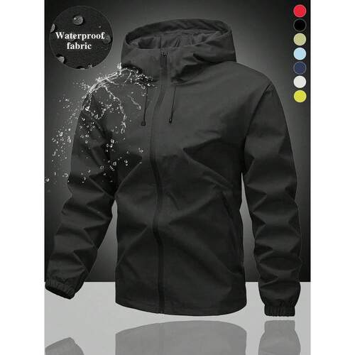 D 19216 Men's Hooded Waterproof Jacket 户外防水外套
