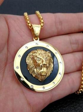 Faionable Personalized Lion Head Animal dal Pendant Neck