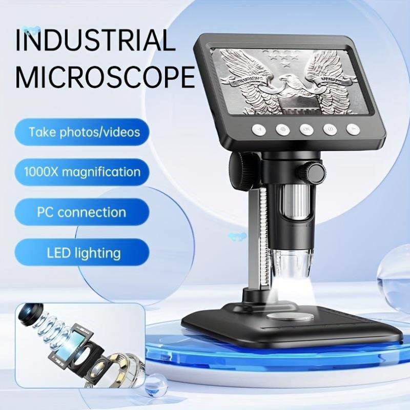 4.3inch Digal Microscope 50 1000X Magnification 8 led跨境