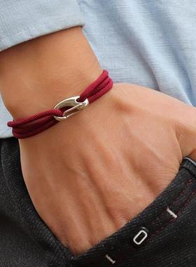 ly simple rope bracelet Double adjustable boyfriend