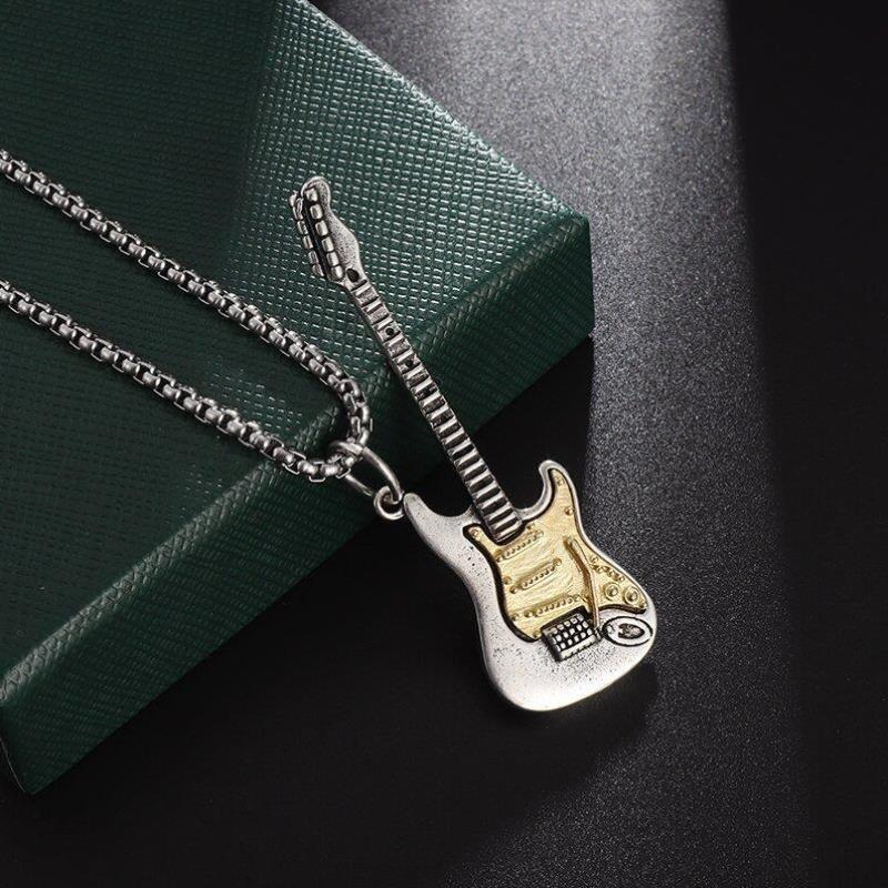 Faion Electric Guar Rock Necklace Women Hip Hop Singer