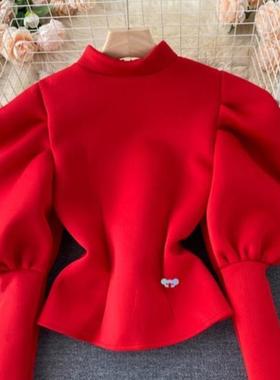 Bubble Sleeves Slim F Faion Jacket Set泡泡袖修身夹克套装