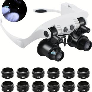Hands Free Head Magnifying Glasses Magnifier wh Light 1