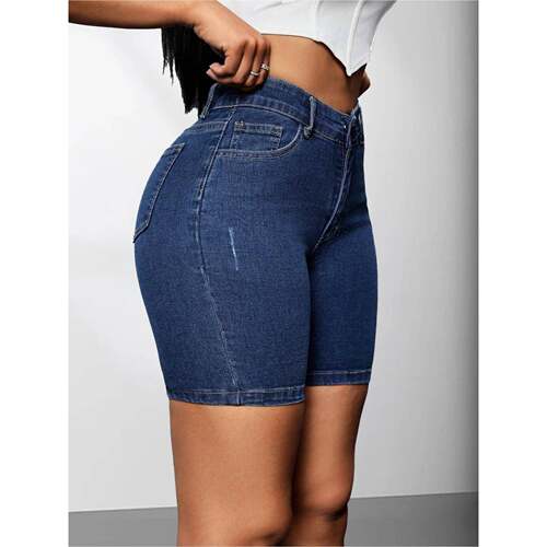 R 93681 Fashionable Turn-Up Shorts 翻边短裤