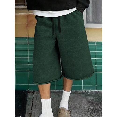 C 78417 Washed Wax Dye Summer Knee Length Shorts 洗水蜡染短