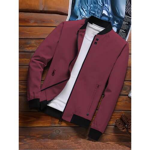 W 95519 Spring Fashion Baseball Jacket 英伦气质棒球服