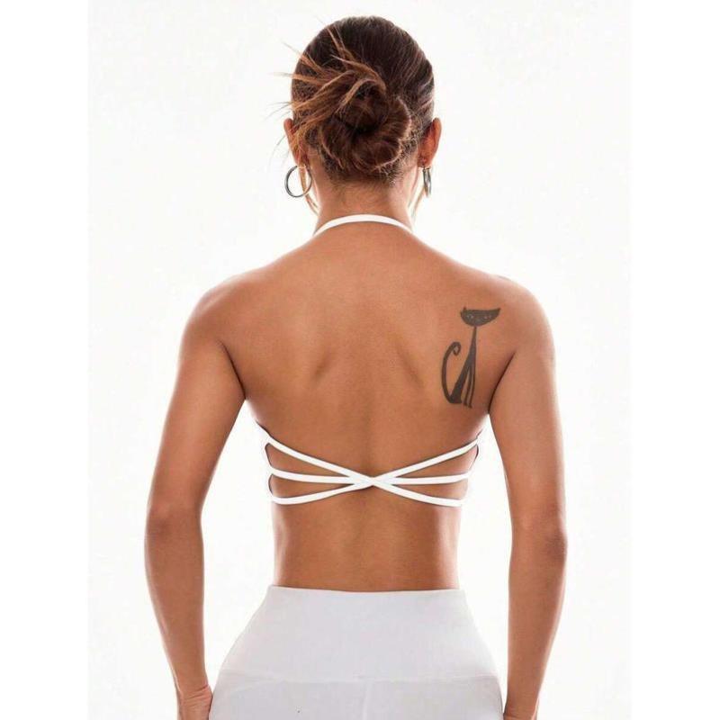 Sport udio Women's Solid Color Simple Daily Halter Bra