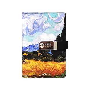 小学生密码本方格日记本儿童男孩密码锁笔记本田字格带锁可爱个性本子女孩简约创意记事本文具儿童节礼物皮本