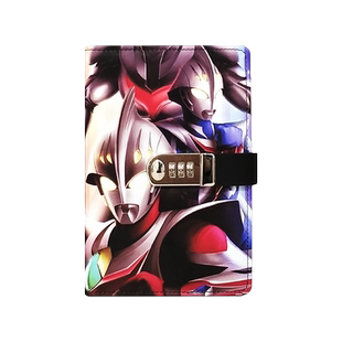 A5密码本带锁日记本密码锁小学生笔记本子加厚记事本文具简约个性文艺创意手账欧式复古日韩田字格创意皮本子