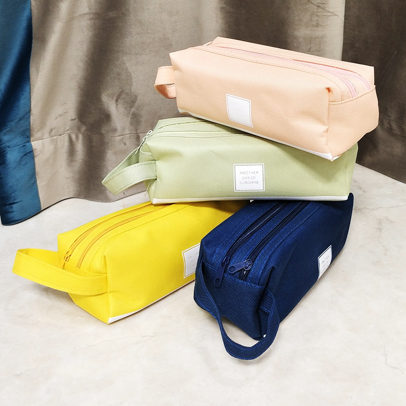 多功能韩版笔袋女简约大容量帆布双层日系初中小学生文具盒儿童少女心可爱铅笔盒男孩创意个性搞怪卡通文具袋