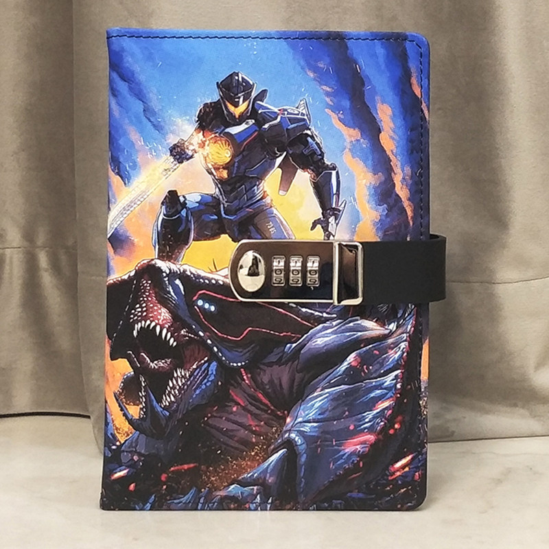 卡通密码本带锁日记本小学生秘密密码笔记本男孩简约文艺复古少女心