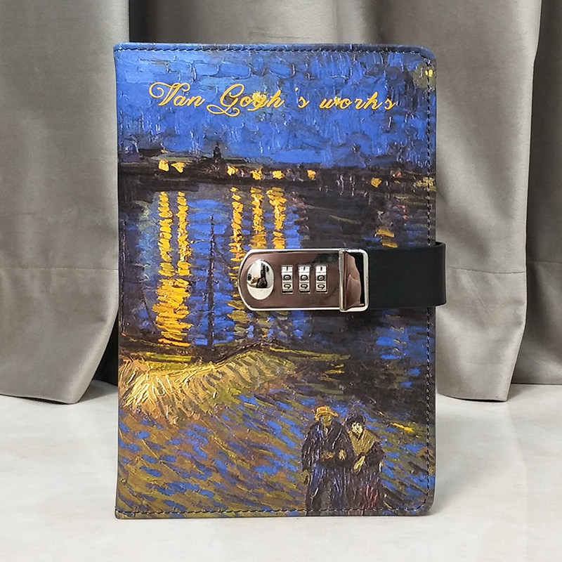 少女心带锁日记本女创意成人手账密码本个性创意笔记本子文具简约可爱韩国小清新手帐礼盒大学生记事本密码锁