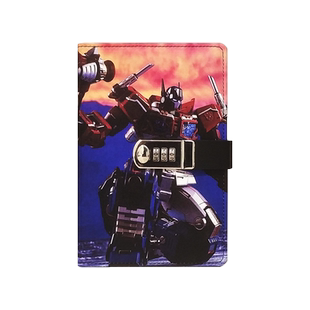 皮面本卡通密码本小学生带锁日记本密码锁简约儿童创意笔记本男生女生文具可爱手账个性记事本田字格横线皮本