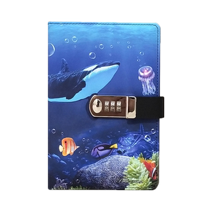 中小学生儿童密码本带锁日记本密码锁多功能指纹复古创意记事本加厚本子韩国小清新笔记本子简约少女心本子