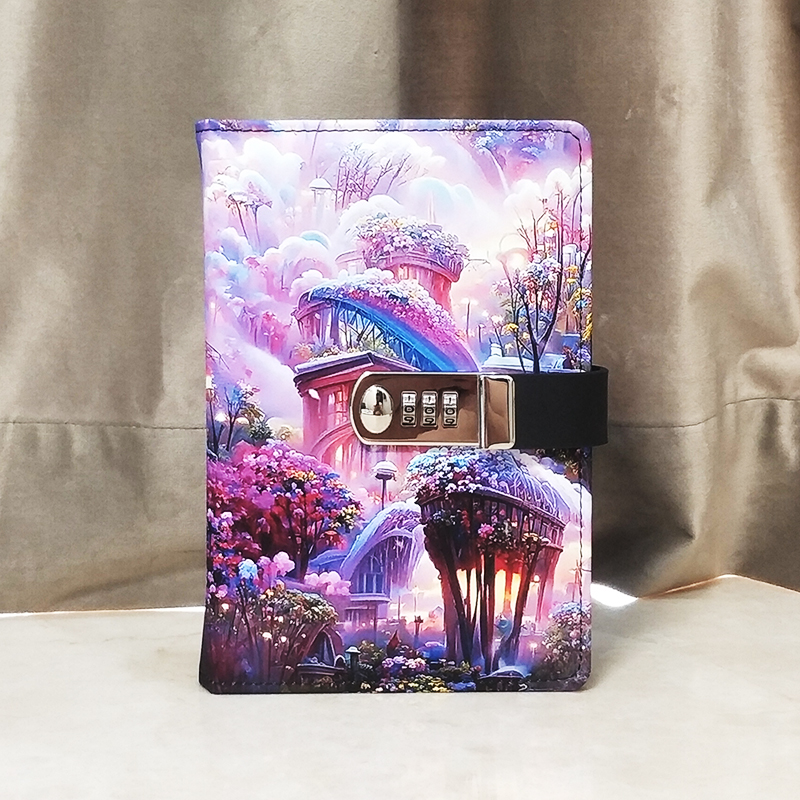 密码本小学生日记本带锁可爱少女心笔记本子加厚带锁记事本文艺精致心情记录本简约复古创意小清新儿童本子