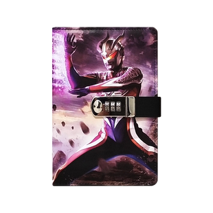 儿童密码本带锁日记本简约小学生笔记本子加厚密码锁记事本奖品文具个性文艺创意手账欧式日韩田字格送礼皮本