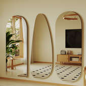 异形全身镜门后镜子贴墙自粘女生宿舍卧室全身镜挂墙全身镜免打孔