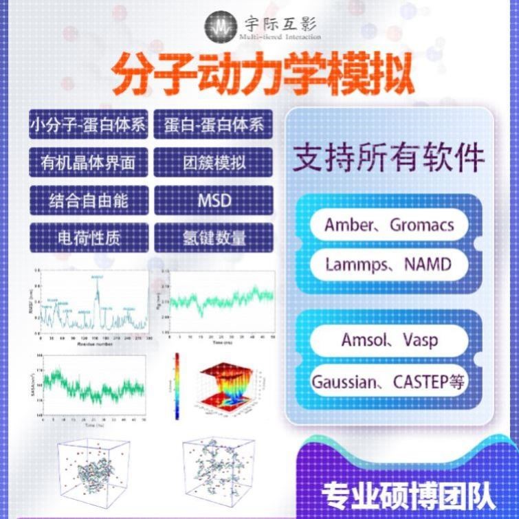代做 分子动力学 结合自由能 相互作用分析 化学反应模拟 过渡态