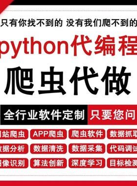 python爬虫数据分析爬取代做编写代编程网站程序软件定制接单网页