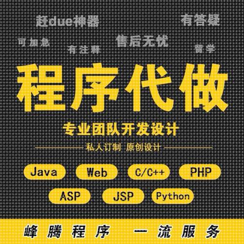 计算机java帮做课设pythonc++代码编写c语言设计R代编