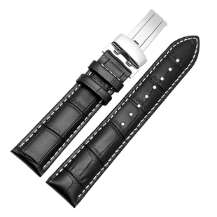 适配卡西欧BEM-501 506 307 EFR517 EFB550 530真皮手表带20 22mm