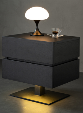 意式极简悬浮床头柜简约现代卧室床头储物抽屉柜北欧床边收纳柜子