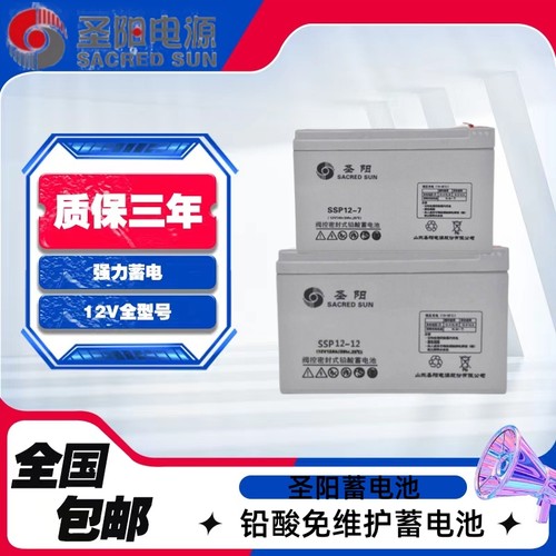 圣阳蓄电池SP12-12V100AH65AH38AH24AH12AH/EPS/UPS直流屏蓄电池