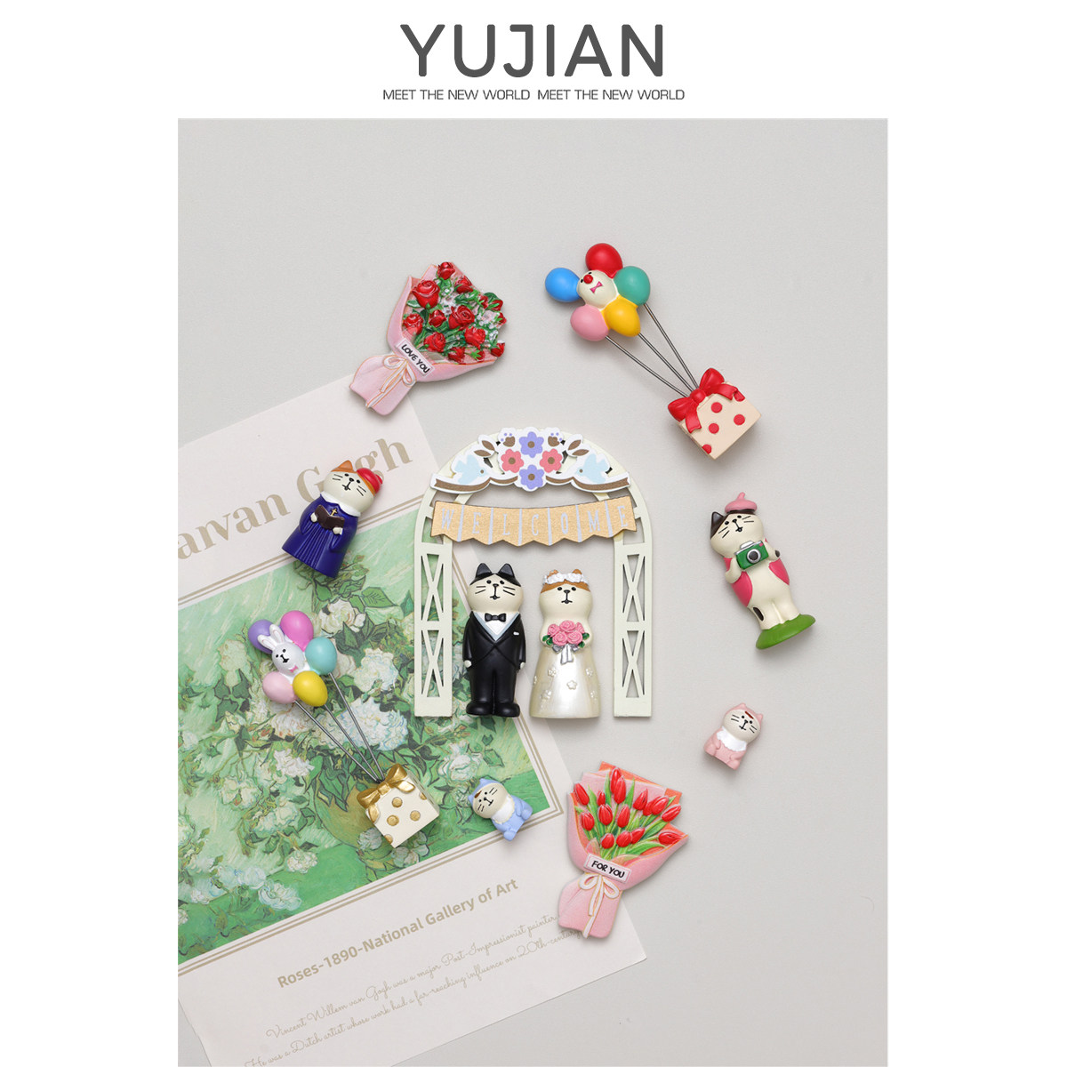 遇见丨以爱之名~可爱婚礼冰箱贴情侣温馨新婚装饰送新人祝福好物,家居饰品,冰箱贴,淘宝优惠券,粉丝福利购,淘宝优惠卷