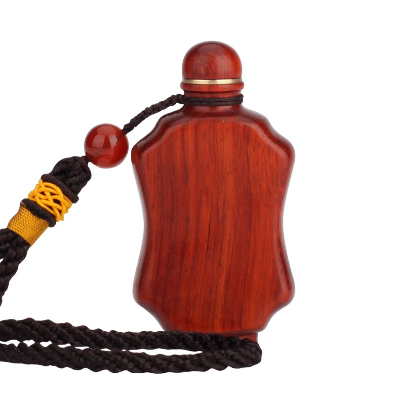 益德成 鼻烟壶紫檀素面凤尾壶 非遗送老公送领导春节过年送礼礼物