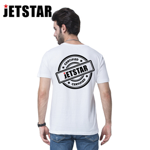 男女圆领T恤衫 t恤新品 休闲透气运动街头潮流字母 短袖 JETSTAR夏季